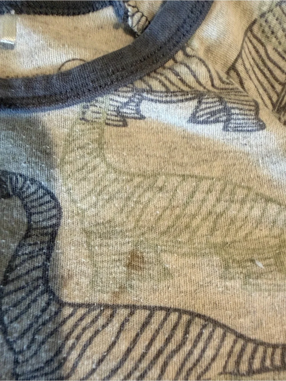 deux par deux Gray & Cream Dino and Monster Pajama sets (2 pairs of PJs bundle)